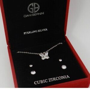 Giani Bernini 3-Pc. Set Cubic Zirconia Pendant Necklace & Two Pair Earrings Set